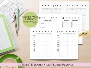 Simple Ultimate Resolution Vision Board and Planner